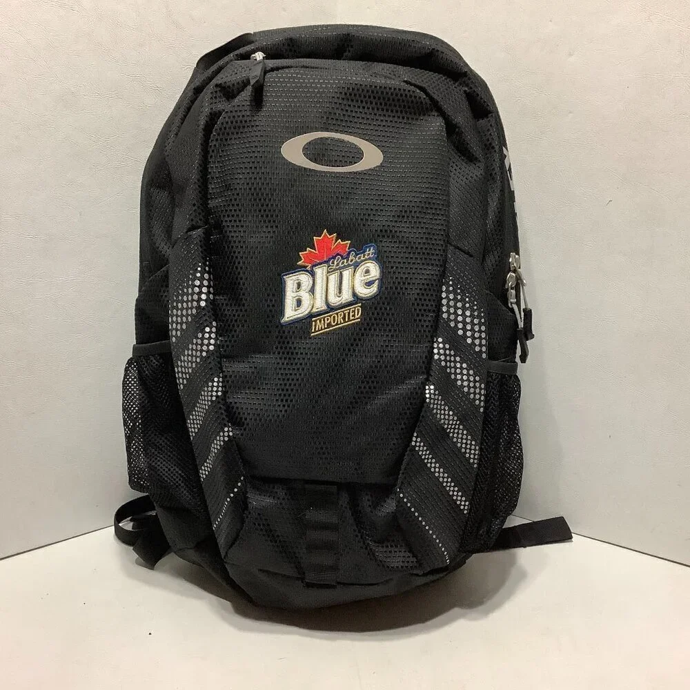 Oakley #92604 Backpack Black Labatt Blue Imported Embordered Front 18